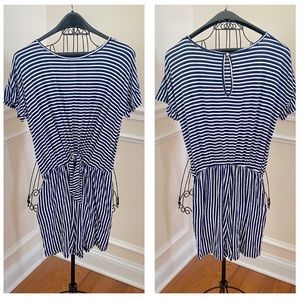NWOT Flamingo Navy & White Striped Romper